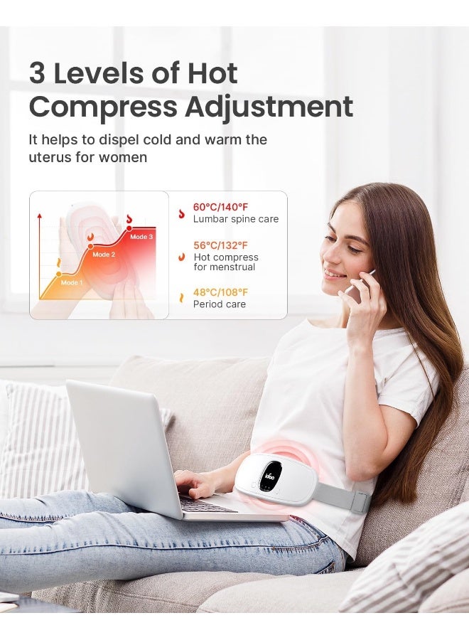 iDOO Portable Heating Pad for Period Cramps, Cordless Heating Pad for Back Pain Relief - Image 3
